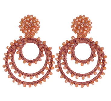 PAULIE POCKET BIBI EARRINGS - CORAL