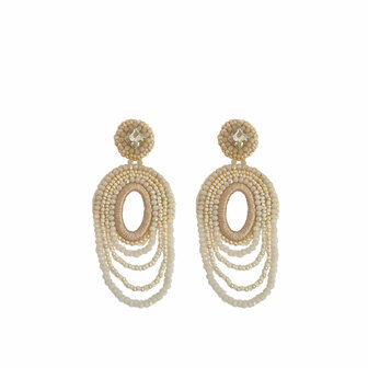 CHELSEY EARRINGS - BEIGE 