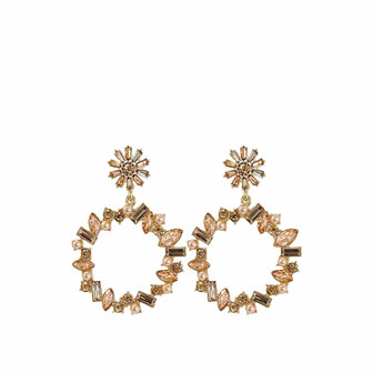 GLAMOUR STRASS EARRINGS - BLUSH