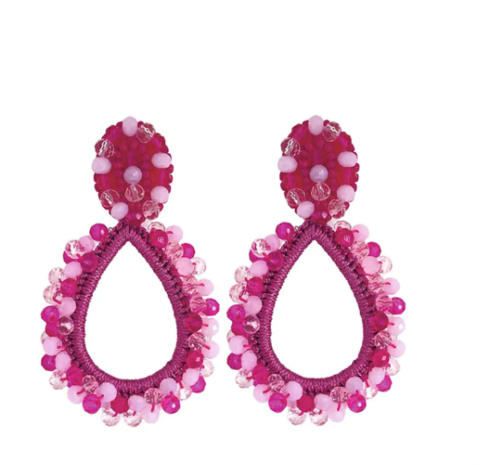 PAULIE POCKET LAUREN EARRINGS - PINK