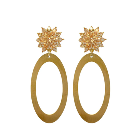 GOLDEN FLOWER HOOPS