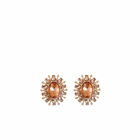 PAULIE POCKET STRASS STUD EARRINGS - BLUSH