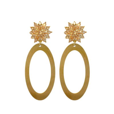 PAULIE POCKET GOLDEN FLOWER HOOPS