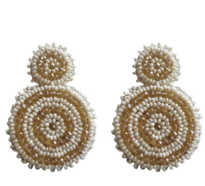 PAULIE POCKET Beads Beige Gold